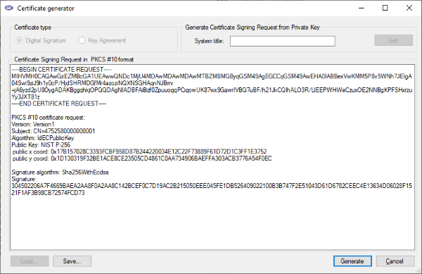 Certificate generator